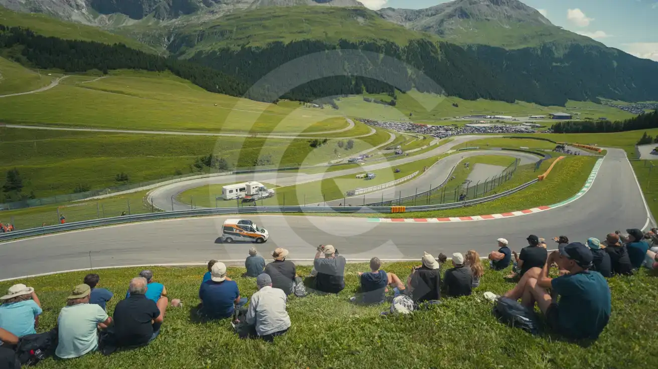 Tifosi in arrivo per un weekend di gara tra le colline della Stiria vicino a un circuito moderno