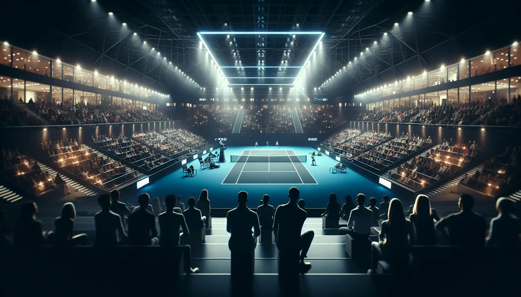 Indoor tennis event atmosphere in Vancouver with premium crowd energy and downtown weekend feel