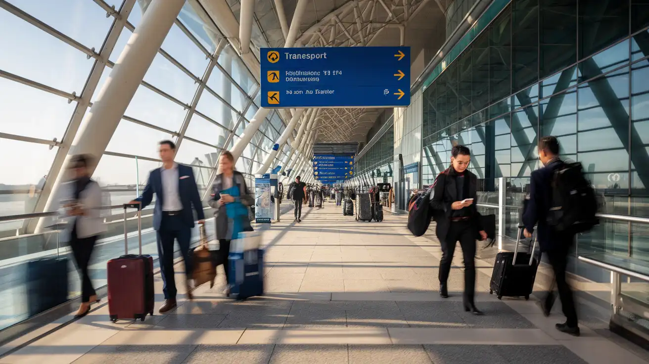 Travelers checking internet access after arriving at Barcelona airport