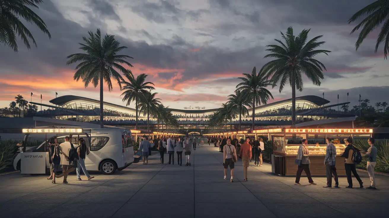 Evening crowd leaving Sepang after a major race weekend